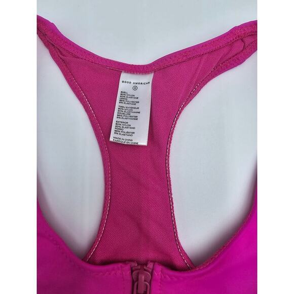 Good American Women's Fuchsia Pink Bikini Top XS/0 & High Rise Bottoms M/2 NWT - Picture 5 of 16